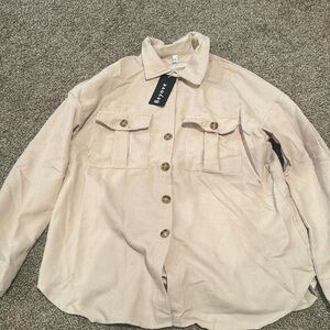 Cream Corduroy Shacket